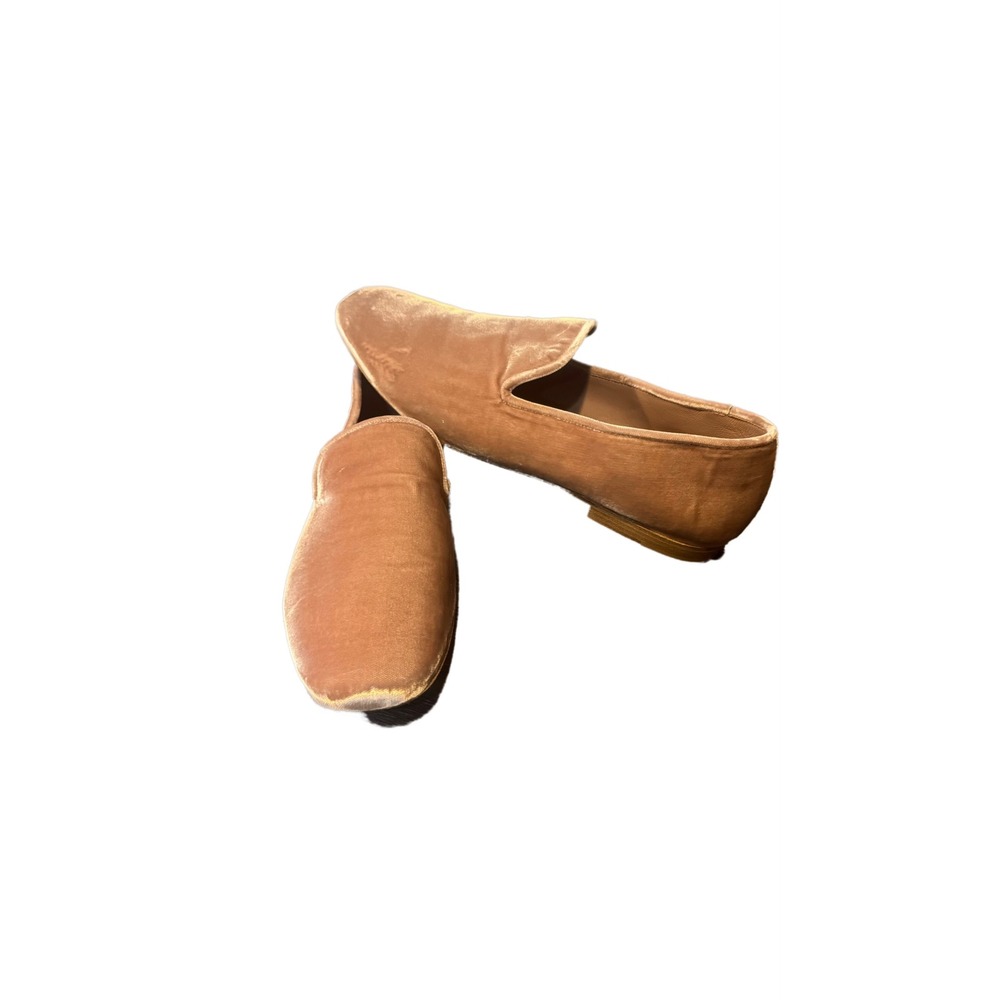 Vince Bray Blush Rose Velvet Loafers Flats Made in Italy Womens 9.5 Old Money - Picture 2 of 9